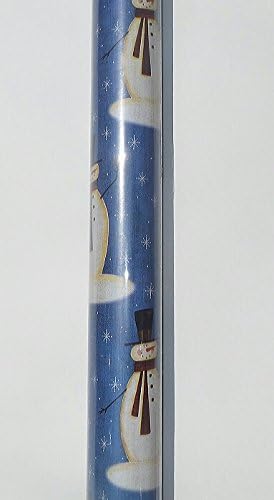 Trim A Home Festive Christmas Wrapping Paper 12 YD x 2.5 FT. 90 SQ FT. 1 Roll Christmas Classic Blue Jack Frost0257 Wrapping Paper