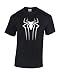 Crazy Bro's Tees Spidey Comic logo - Spider Super Hero Premium Men's T-Shirt (Medium, Black)