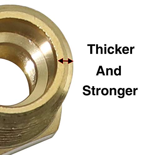 KOOTANS NPT Standard 4pcs 1/4" Female Thread to 3/8" Male Thread Pipe Adapter Brass Pipe Fitting, Reducing Hex Nipple