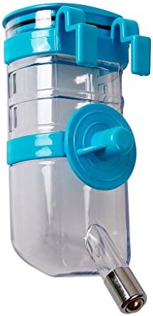 No-Drip Pet Water Bottle 17OZ / 500ml for Small Medium Large Dog Rabbit Cat , Hanging Automatic Water Feeders Travel Water Drinking Dispenser (Blue)