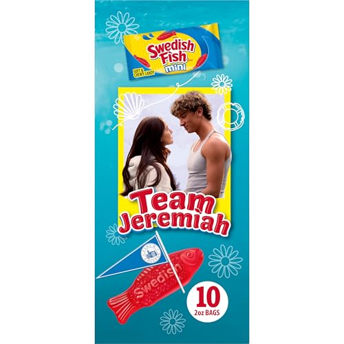 SOUR PATCH KIDS AND SWEDISH FISH MINI THE SUMMER I TURNED PRETTY SOFT & CHEWY CANDY VARIETY PACK, BULK CANDY, 20 SNACK PACKS