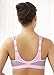 Glamorise Women's Plus Size Full Figure High Impact Wonderwire Sports Bra #9066, Pink/Grey