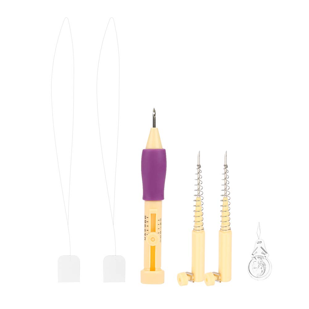Embroidery Felting Needle Set Punch Pen?Spring Threader Thread Guide Kit Craft Tool DIY Sewing Knitting Supply