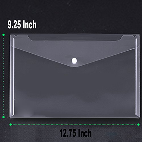 Plastic Envelopes with Snap Closure 24Pack Clear Poly Envelopes