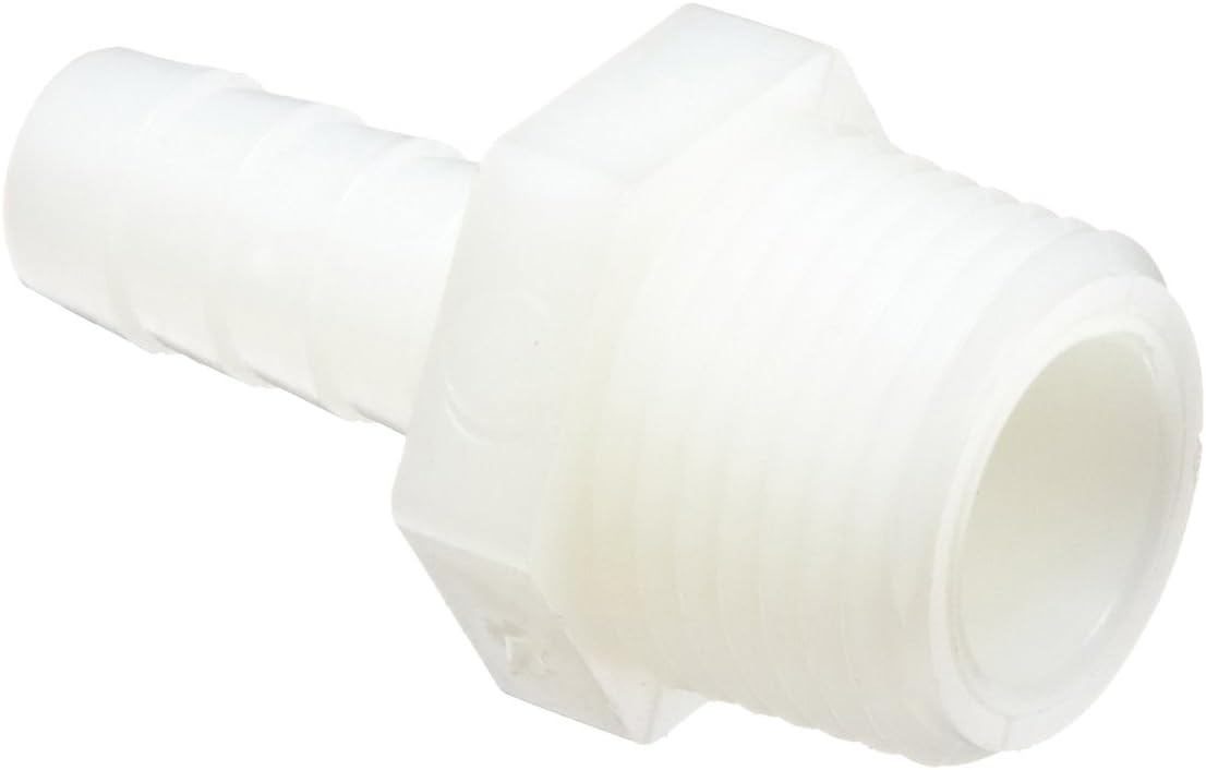 Dixon TN66 Nylon Tuff-Lite Fitting, Nipple, 3/4" NPT Male x 3/4" Hose ID Barbed (Pack of 50)