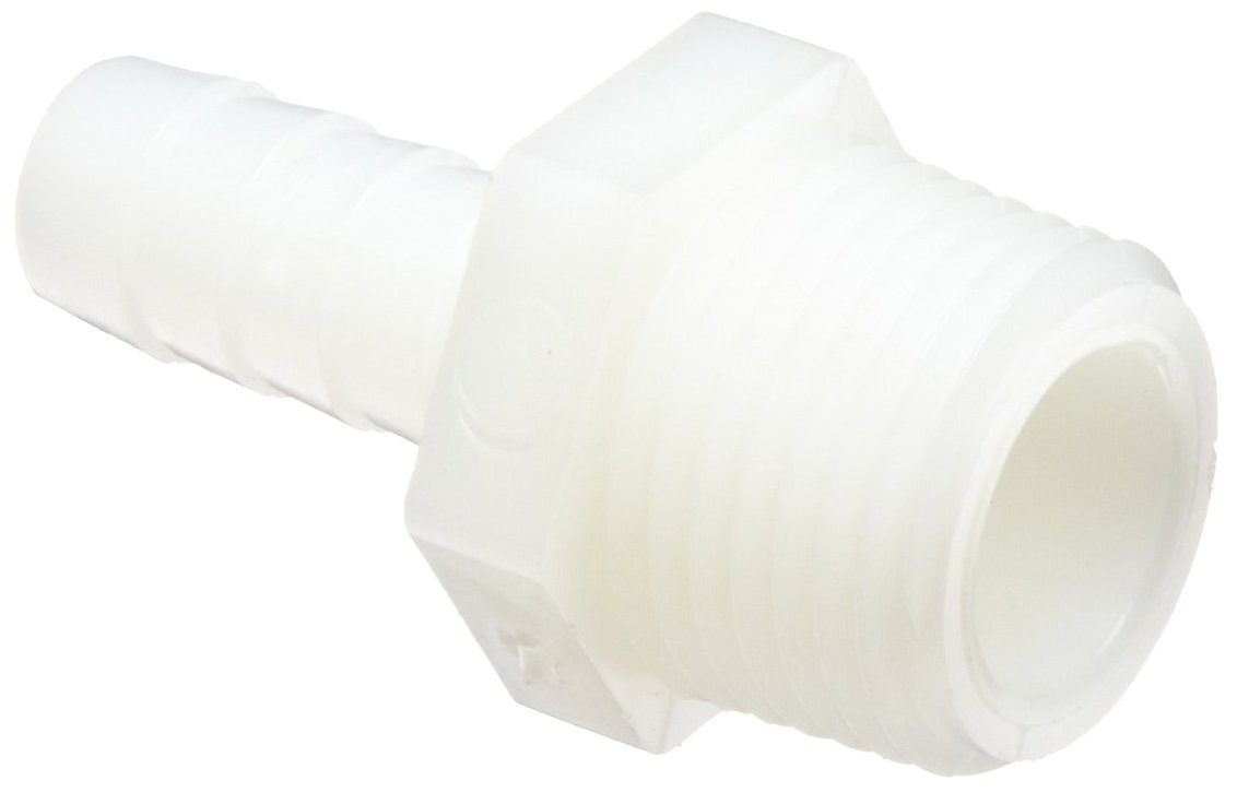 Dixon TN66 Nylon Tuff-Lite Fitting, Nipple, 3/4" NPT Male x 3/4" Hose ID Barbed (Pack of 50)