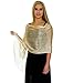 Shawls and Wraps for Evening Dresses - Sheer Bridal Womens Scarves for Prom, Wedding, Party, Bridal - Scarfs for Women with Fringe - Champagne Petal Rose