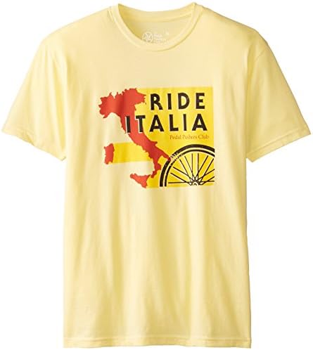 Pedal Pushers Club Ride Italia Tee, Medium, Light Yellow