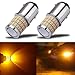 iBrightstar Newest 9-30V Super Bright Low Power 1157 2057 2357 7528 BAY15D LED Bulbs with Projector replacement for Turn Signal Lights,Amber Yellow primary