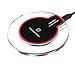 Qi Wireless Charger Charging Pad Dock Circle Charging Stand for Samsung S6 S7 S7 Edge Note 5 LG Google Nexus 6 (Crystal - black)