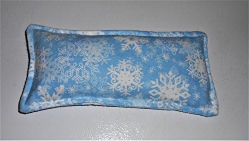 Blue Snowflake Flannel Microwavable Eye Pillow Corn Bag Reusable Hot Therapy Cold Therapy Cotton Sinus Headache Eco Friendly Gift