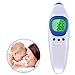 Fxexblin Medical Forehead Thermometer, Digital Infrared Thermometer with Fever Indicator, Suitable for Baby, Infants, Toddlers and Adult CE&FDA Approved (Blue and White)