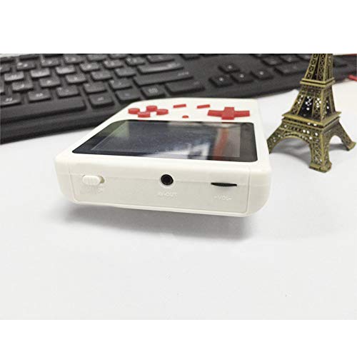 Handheld Game Console Game Console 3 Inch 500 Games Retro Game Player Classic Game Console 1 USB Charge, Birthday Presents for Children Retro Mini Handheld Video Game Console Gameboy (White)