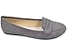 Greatonu Women's Faux Suede Comfort Slip-on Penny Loafer Flat Shoes