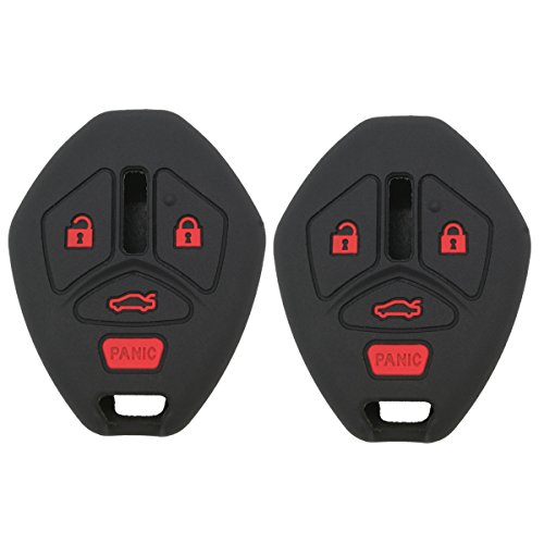 2Pcs Coolbestda Rubber Key Fob Skin Cover Case Protector Keyless Jacket Remote Holder for Mitsubishi Eclipse 2006-2012 Endeavor 2006-2011 Galant 2006-2012 Lancer Outlander 2007-2013 - Thumbnail 6