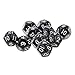 Pack of 10pcs Black Twelve Sided D12 Dice Playing D&D Warhammer RPG Board Game Favours