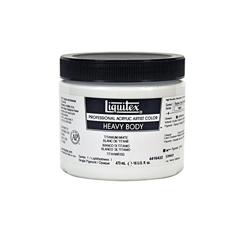 Liquitex Professional Heavy Body Acrylic Paint 16-oz jar, Titanium White