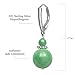 Belacqua Sterling Silver Natural Round Green Jade Gemstone Beaded Dangle Drop Earrings for Women, Length : 1.5 Inches, Leverback, Gift Box Included