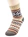Zando Athletic Women Girls Knit Pattern Winter Cashmere Vintage Cabin Socks Crew Retro Thick Warm Wool Mid-Calf Socks