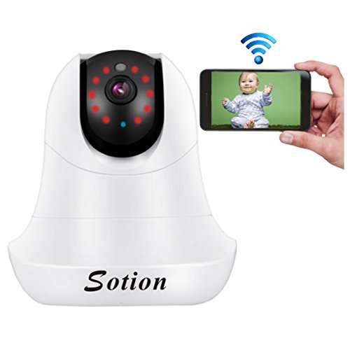 SOTION Wireless WiFi Internet Network IP Surveillance Security Video Home/Indoor Camera System, Baby and Pet Monitor with Pan and Tilt, Two Way Audio & Night Vision