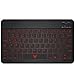 Airfox K10 Ultra Compact Slim Profile LED Backlit Wireless Bluetooth Keyboard for iOS, Android, Windows and Mac with Rechargeable Lithium Battery,9.7