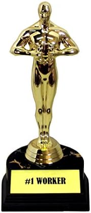 Aahs Engraving World's Best Award Trophy (#1 Worker (7 inches))