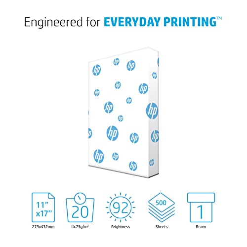 HP Printer Paper 11 x 17 Paper Office 20 lb 1 Ream 500 Sheets