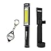 NEBO Big Larry 400 Lumen Flashlight Work Light COB Magnetic Bundle with Holster and Lumintrail Keychain Light (Black)