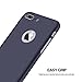 Phone 7 Plus Case,Lavince Full Body Protection Hard Slim Cover[Dual Layer] with Tempered Glass Screen Protector for iPhone 7 Plus 5.5inch(Navy Blue)