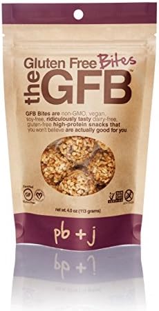 The Gluten Free Bar Gluten Free Protein Bites, PB+J, 4 Ounce (6 Count), Vegan, Dairy Free, Non GMO, Soy Free Brown