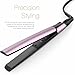 xtava Dual-Voltage Slim Jet Set Flat Iron Straightener, Rose