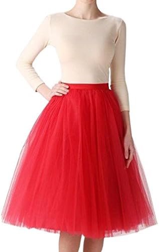 Wedding Planning Women's A Line Short Knee Length Tutu Tulle Prom Party Skirt