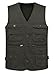 Wantdo Men's Multiple Pockets Cotton Safari Fishing Vest