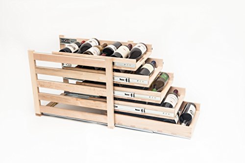 Wine-Logic-In-Cabinet-Sliding-Tray-Wine-Rack-30-Bottle-Solid-Maple-Wood-Unstained-with-Clear-Satin-Lacquer-Finish