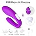 Juntame G Spot Clitoral Vibrator for Women - Couples Vibrator,Waterproof & Rechargeable, Clitoris G-spot Stimulator Adult Sex Toy (Purple) (Couple)