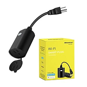 Minoston Outdoor Smart Plug WiFi Outlet Heavy Duty Plug-in Outlet, Remote Control, Waterproof, Compatible with Alexa…