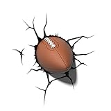 3D Light FX Sports Mini 3D Deco Wall LED Night Light with Crack Wall Sticker, Football