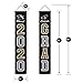 Graduation Decorations 2021 - CLASS OF 2021 CONGRATS GRAD Porch Sign Hanging Flags Banners Party Supplies - Black Silver Gold