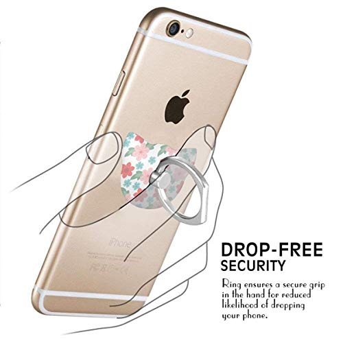 Phone Stand Summer Flower Cat Type Ring Mobile Phone Holder Adjustable 360° Rotation Finger Grip Holder for IPad Phone X/6/6s/7/8/8 Plus/7, Galaxy S9/S9 Plus/S8/S7 Android Smartphone