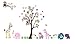 Animal Paradise Zoo Giraffe Monkey Tree DIY Removable Wall Decal for Living Room Nursery Baby Children's Room Vinyl Wall Sticker Art Home Decoration