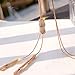 Zealmer Bamboo Design Sweater Necklace for Women Long Chain Rose Gold Plated
