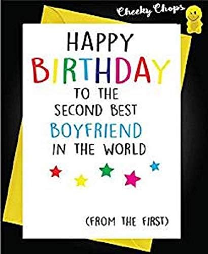 Funny Cheeky LGBT Gay Birthday Cards - Second Best Boyfriend L16