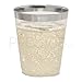 DRINKET Silver Plastic Cups 8 oz Clear Plastic Cups/Hard Tumblers Fancy Plastic Wedding Cups With Silver Rim 50 Ct Disposable For Party Holiday and Occasions SUPER VALUE PACK