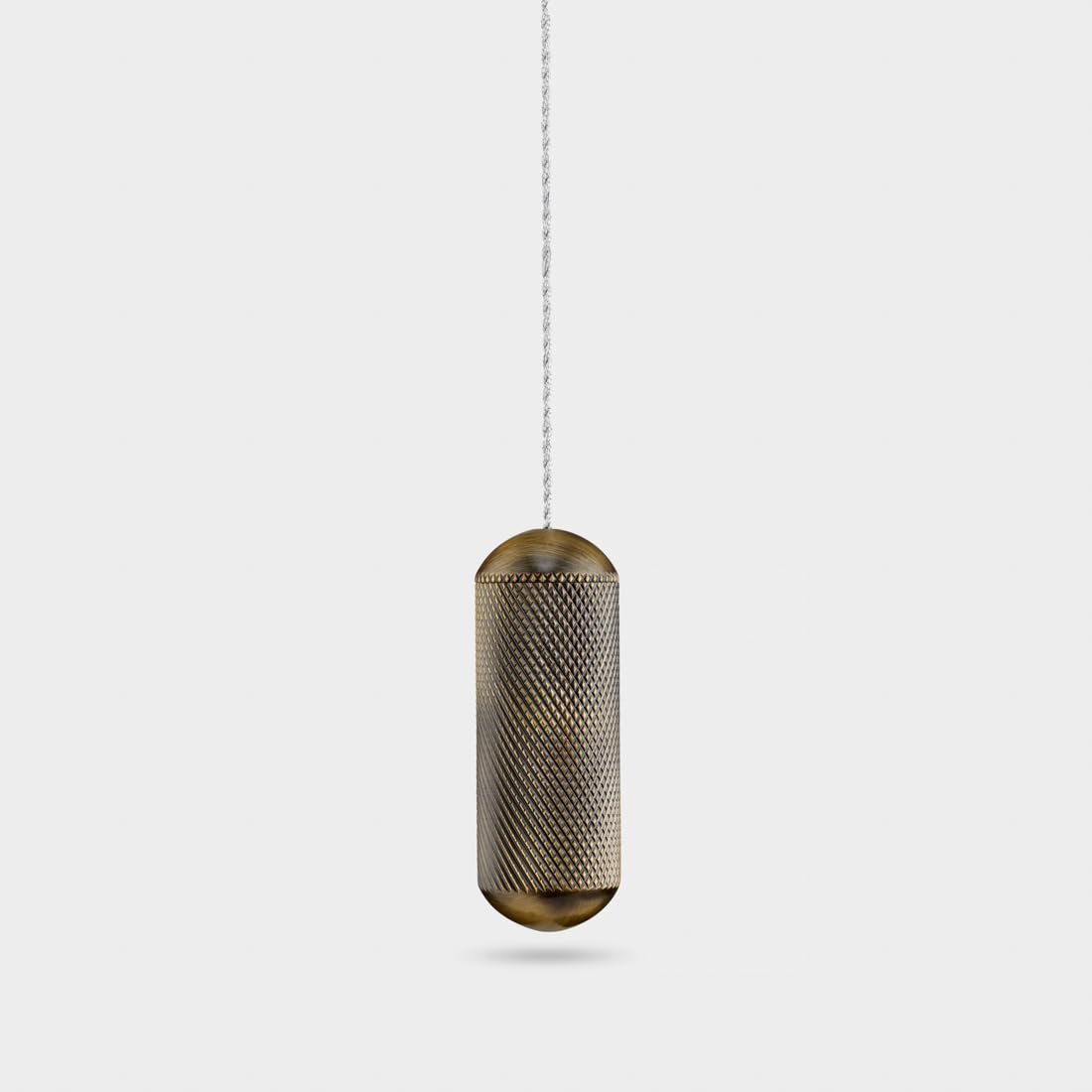 Pushka Home LTD Contemporary Brushed Solid Brass Knurled Round Cylindrical Bathroom Toilet Ceiling Fan Light Pull Handle (Antique Gold)