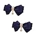 ZAKIA Women' Ribbon Bow Crystal Pendant Removable Shoe Clips Clutch Wedding Decoration Pack of 2