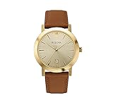 Bulova Men's 38mm Classic Goldtone Brown Leather Strap Watch