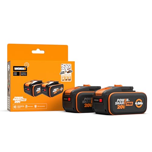 WORX WA3644.2 Original PowerShare Pro Akku 20V 2 STK. Set, Li-Ion, 4,0 Ah