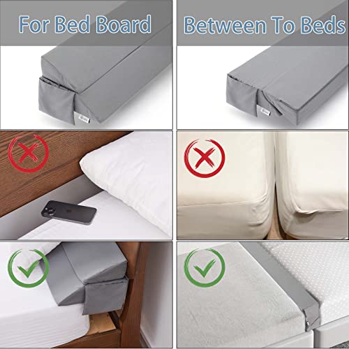 Limthe Queen Bed Wedge Pillow,Bed Gap Filler,Headboard Pillow,Mattress