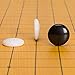 Yellow Mountain Imports Single Convex Melamine Go Game Stones Set with Jujube Bowls - Size 3 (22 millimeters) - Accessory for The Classic Strategy Game of Go (Baduk/Weiqi)
