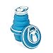 New! HYDAWAY Collapsible Pocket-sized Travel Water Bottle - 21 oz., Bluesteel